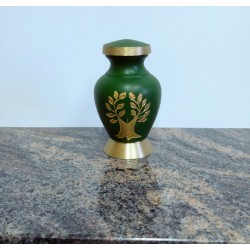 Urne en laiton avec arbre de la vie