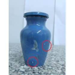 urne souvenir image imprimée- colombe et mains