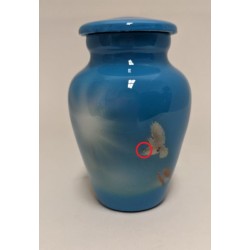 urne souvenir image imprimée- colombe et mains