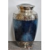 Urne couleur bleu marble  (Bleu de Feu) avec nickel
