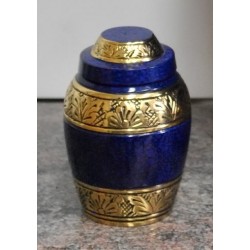 Urne souvenir avec couvercle en dôme doré